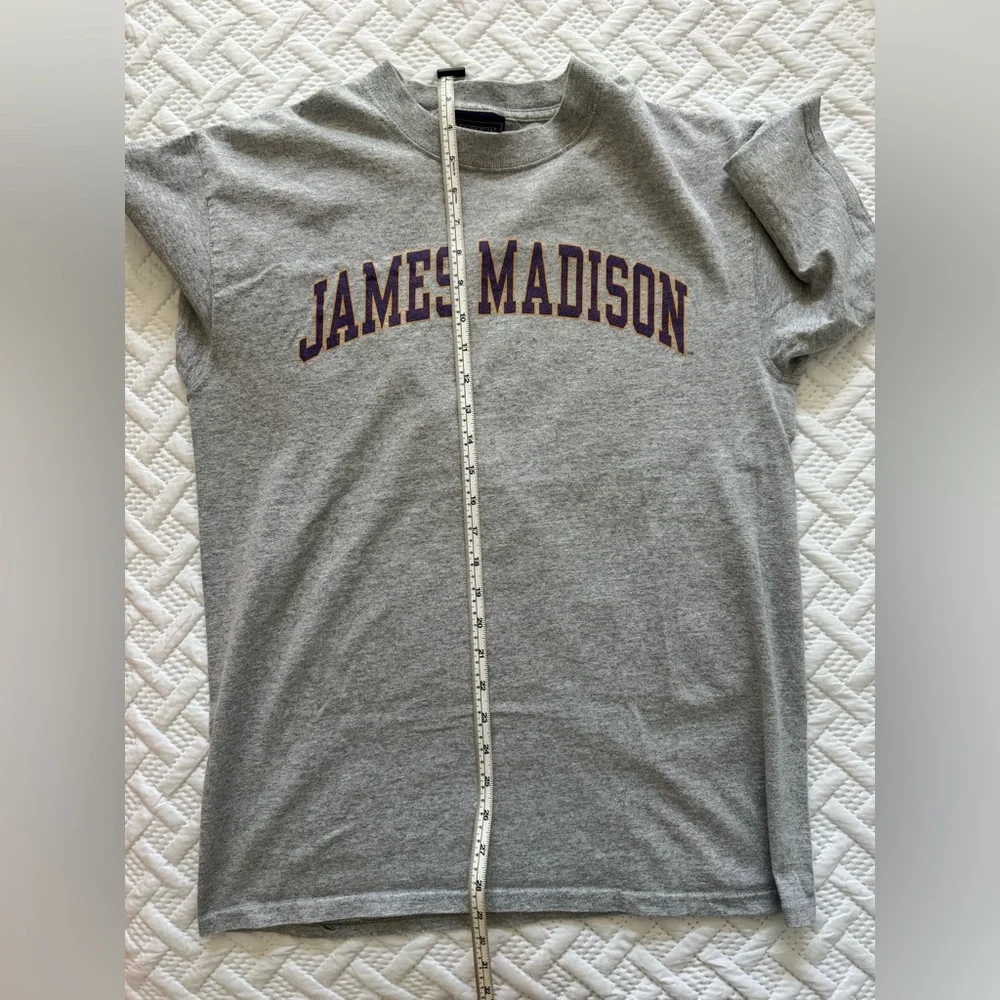 Vintage 90s James Madison University JMU T-Shirt JanSport Gray Purple Medium M - Picture 8 of 8